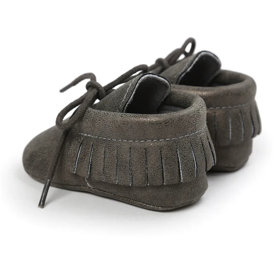 Baby Sequin PU Leather Moccasins