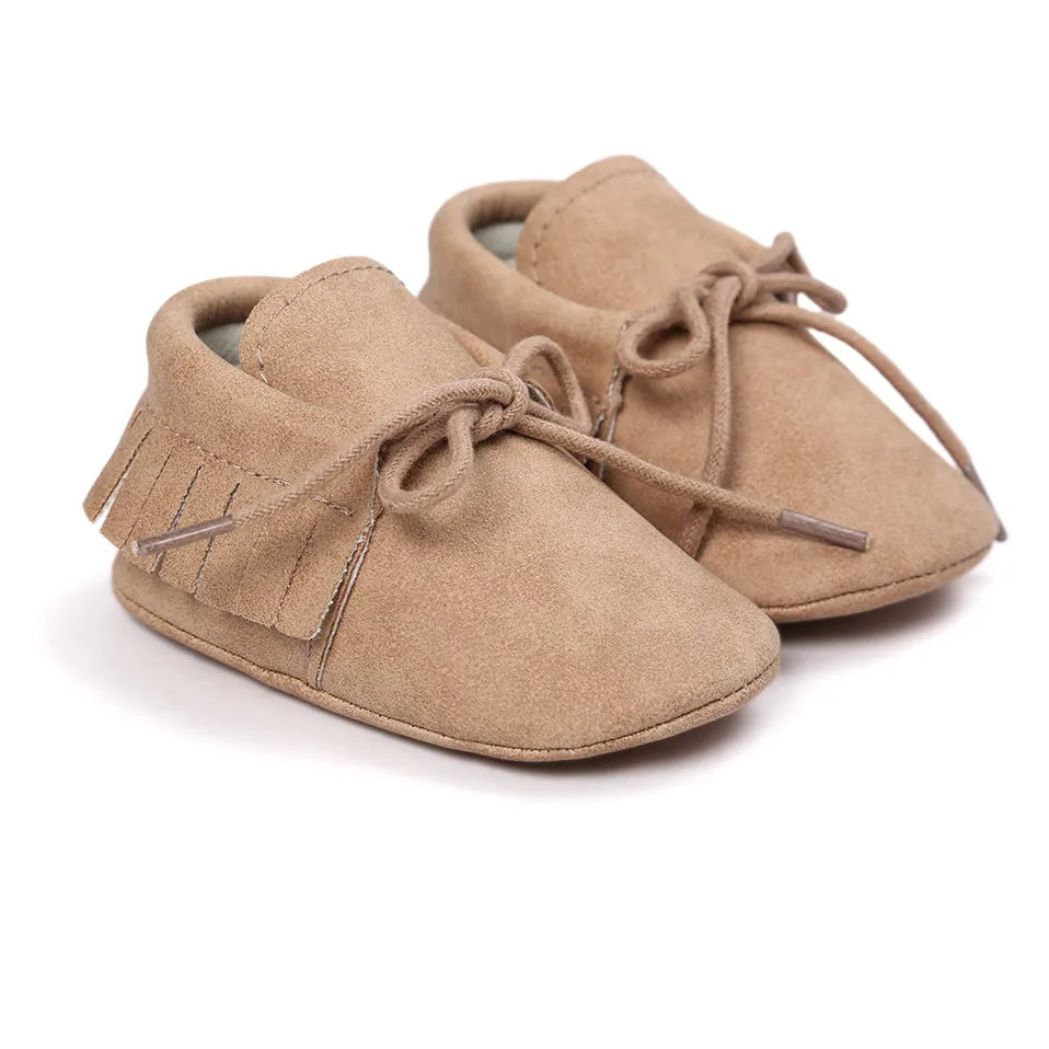 Baby Sequin PU Leather Moccasins