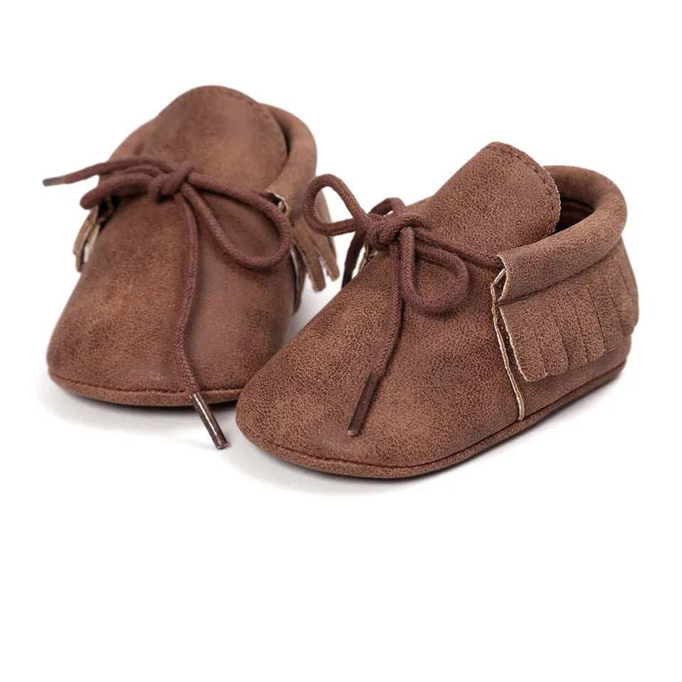 Baby Sequin PU Leather Moccasins