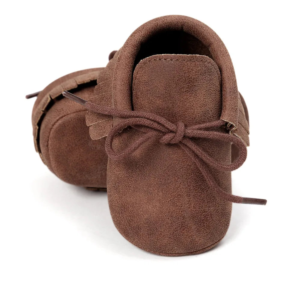 Baby Sequin PU Leather Moccasins