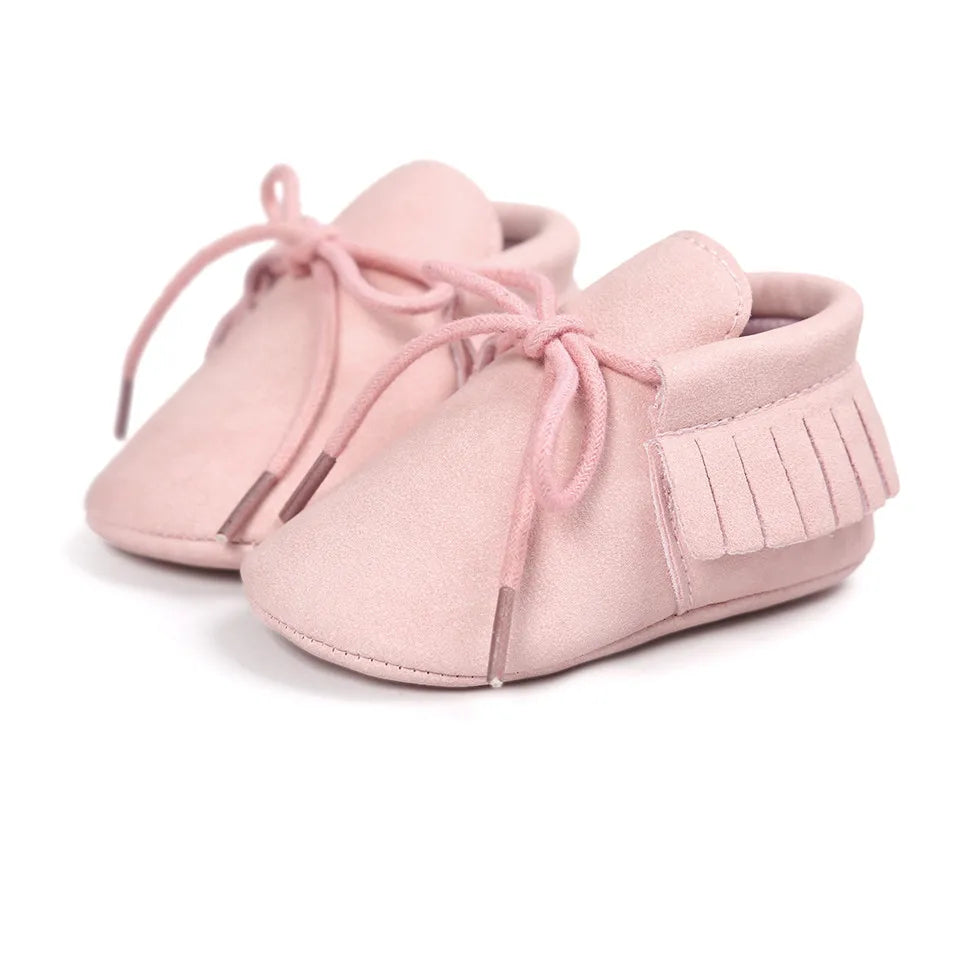 Baby Sequin PU Leather Moccasins