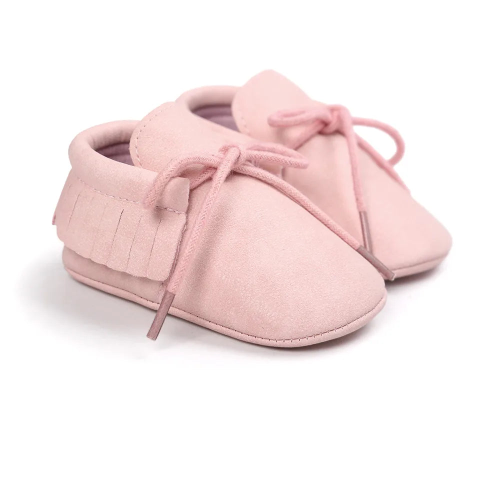 Baby Sequin PU Leather Moccasins