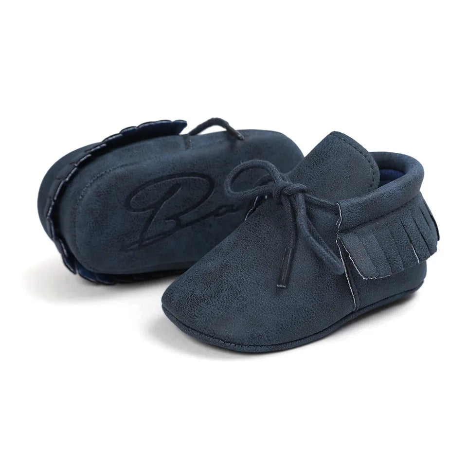 Baby Sequin PU Leather Moccasins