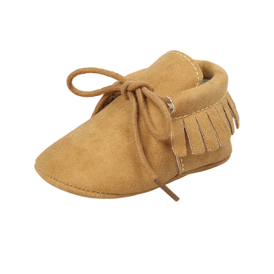 Baby Sequin PU Leather Moccasins