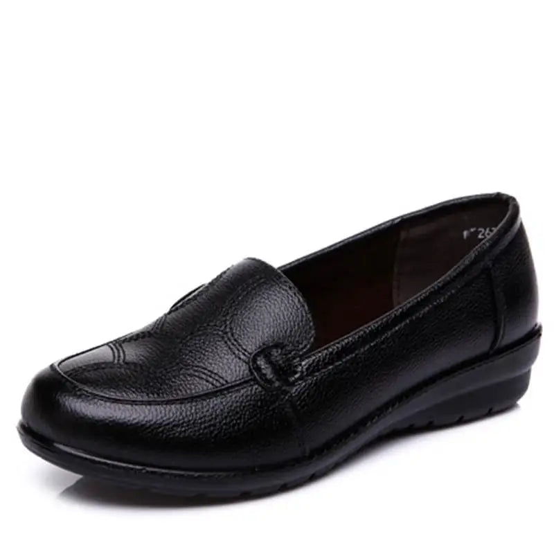 Women's Black Soft Sole Comfort Loafers