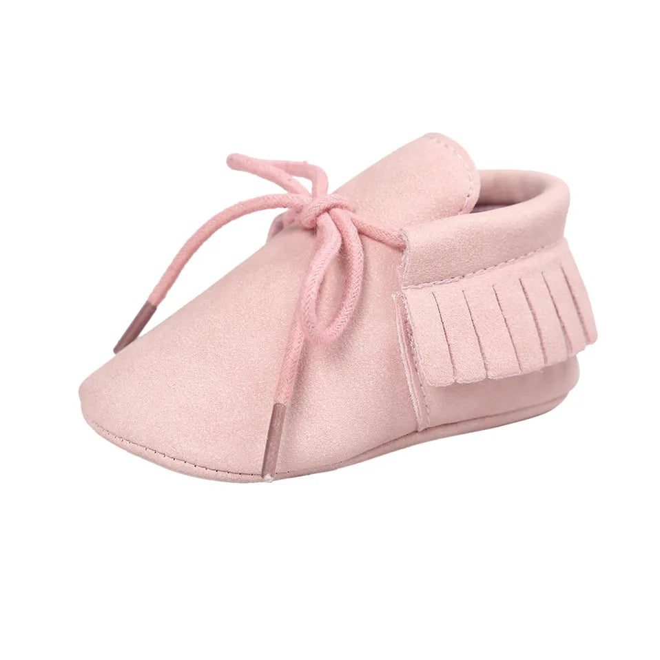 Baby Sequin PU Leather Moccasins
