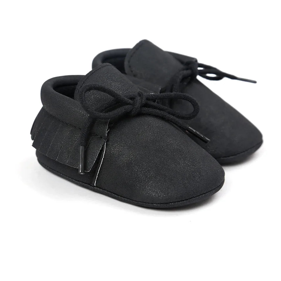 Baby Sequin PU Leather Moccasins