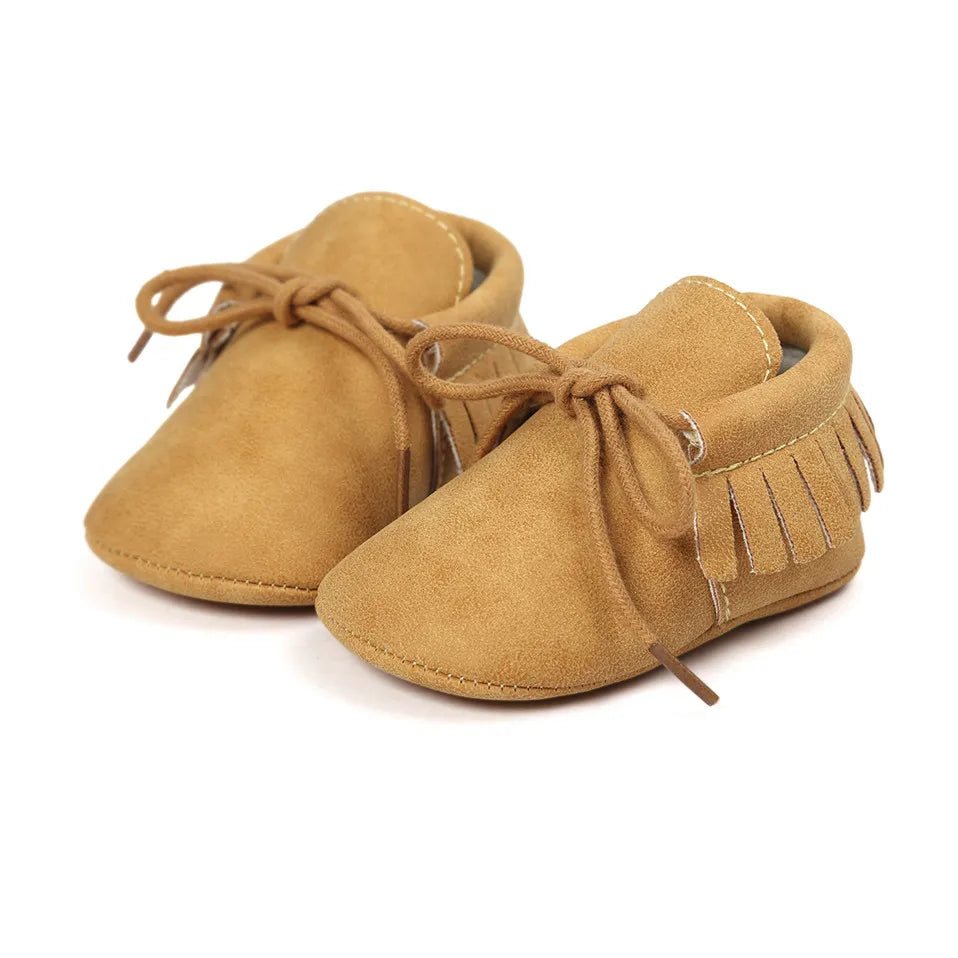Baby Sequin PU Leather Moccasins