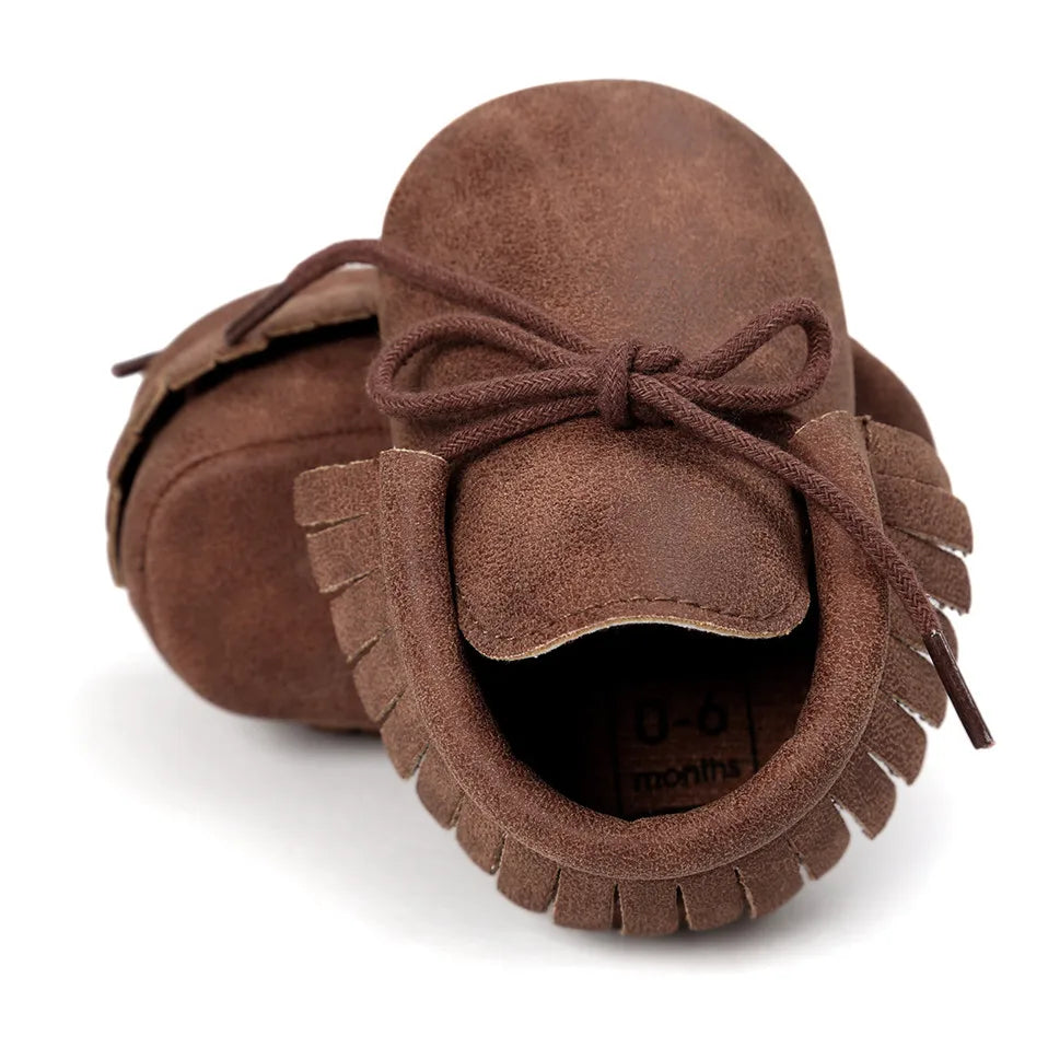 Baby Sequin PU Leather Moccasins