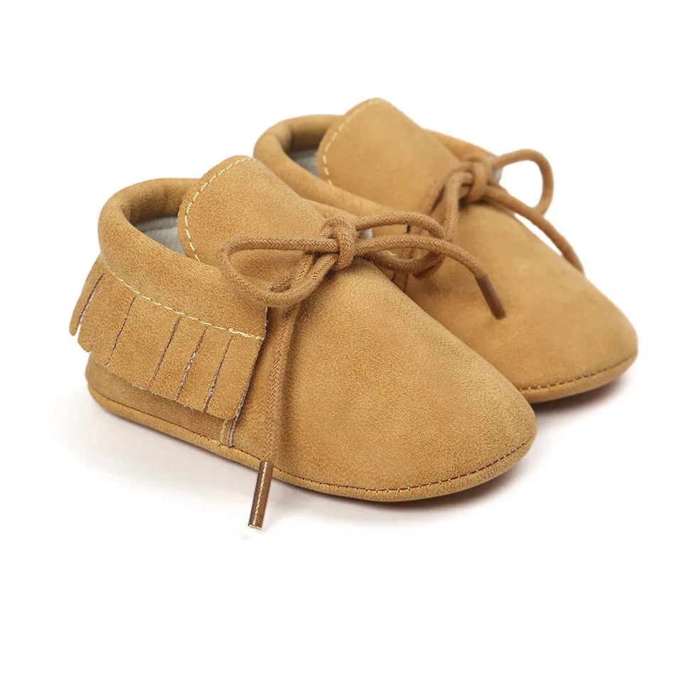 Baby Sequin PU Leather Moccasins