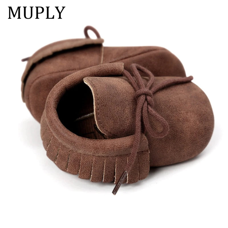 Baby Sequin PU Leather Moccasins