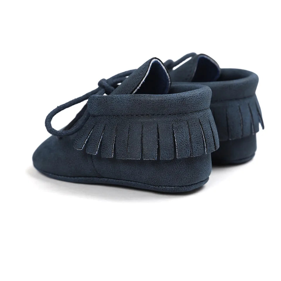 Baby Sequin PU Leather Moccasins