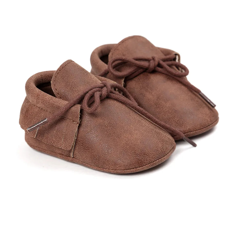 Baby Sequin PU Leather Moccasins