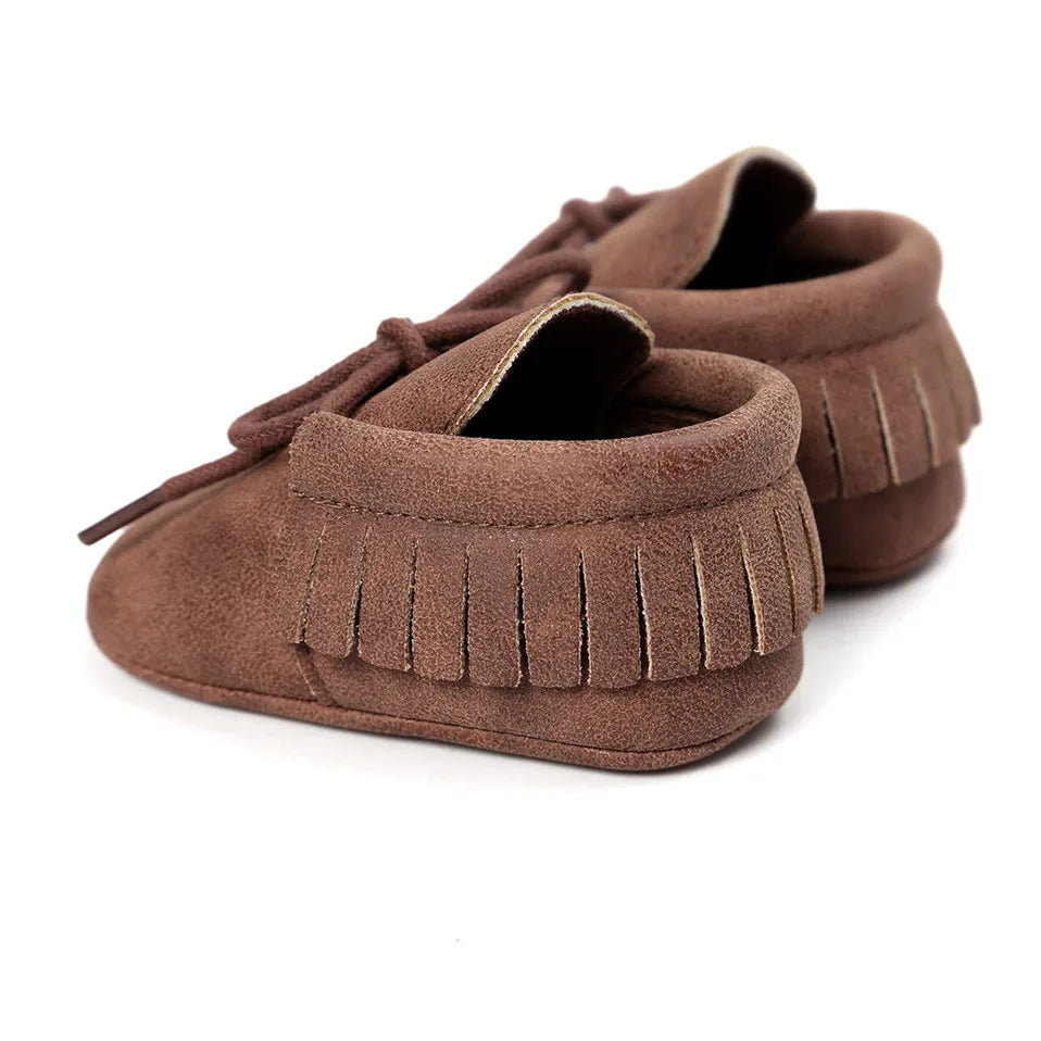 Baby Sequin PU Leather Moccasins