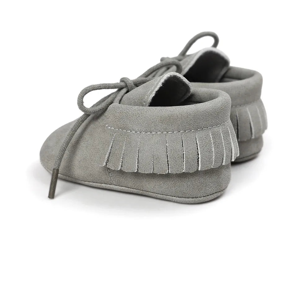 Baby Sequin PU Leather Moccasins