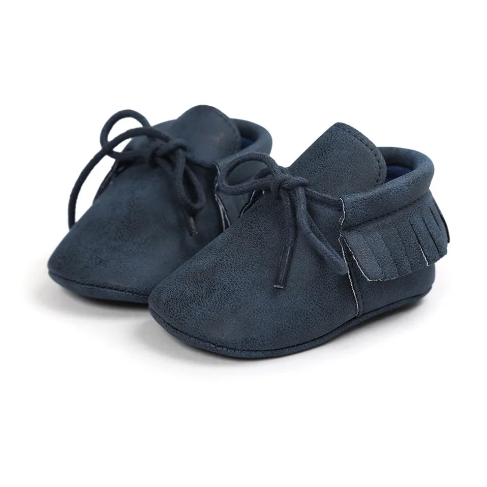 Baby Sequin PU Leather Moccasins