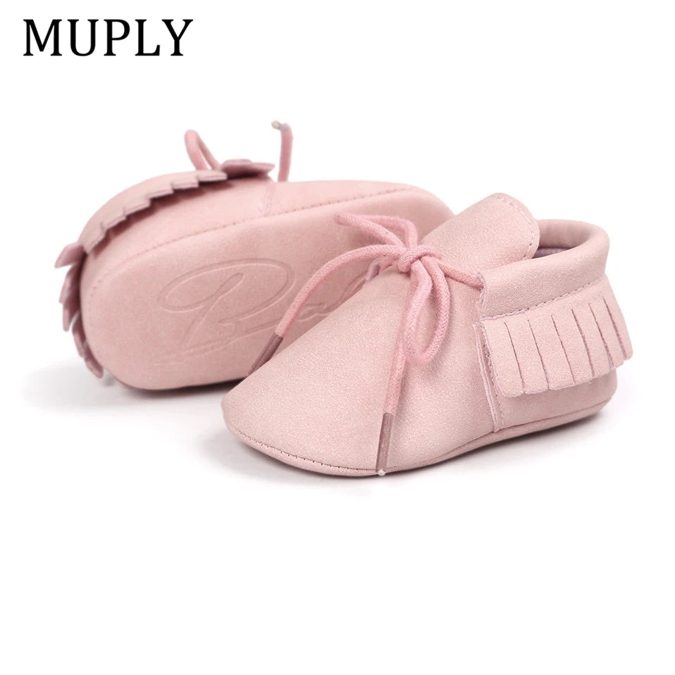 Baby Sequin PU Leather Moccasins