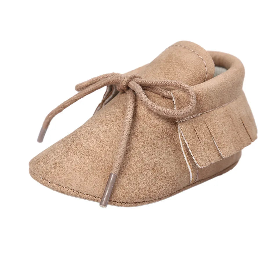 Baby Sequin PU Leather Moccasins