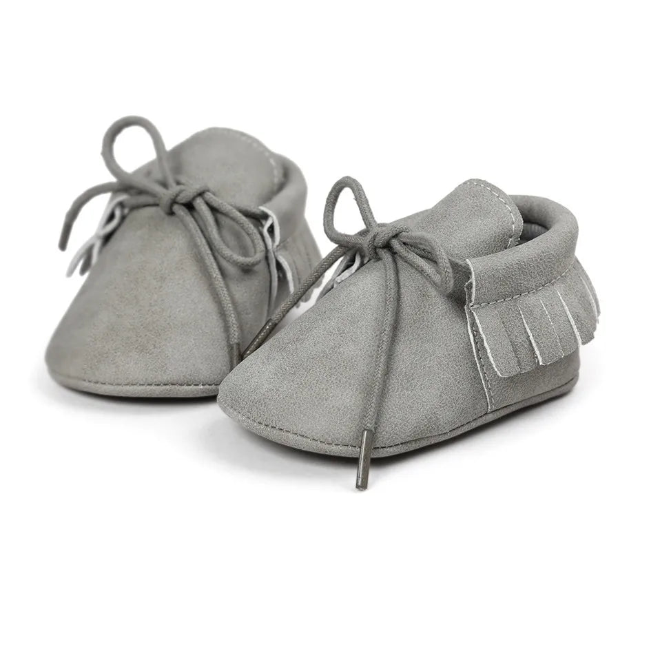 Baby Sequin PU Leather Moccasins