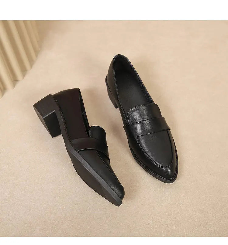 Women's Black Patent Leather Work Loafers