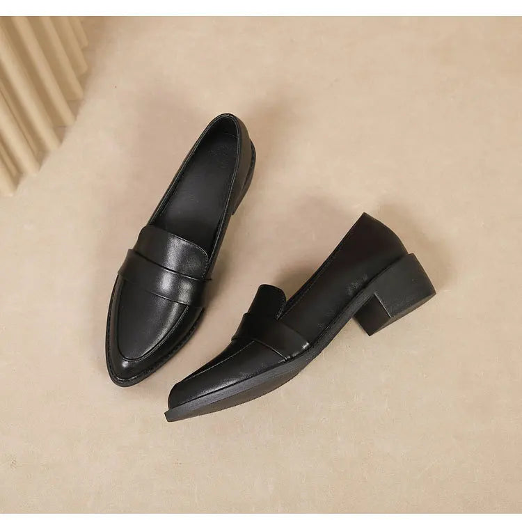 Women's Black Patent Leather Work Loafers