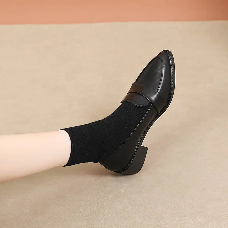 Women's Black Patent Leather Work Loafers