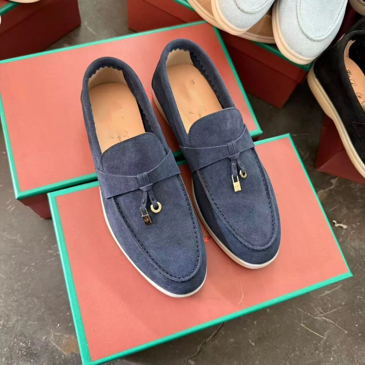 Women's Leather Tassel Slip-On Loafers