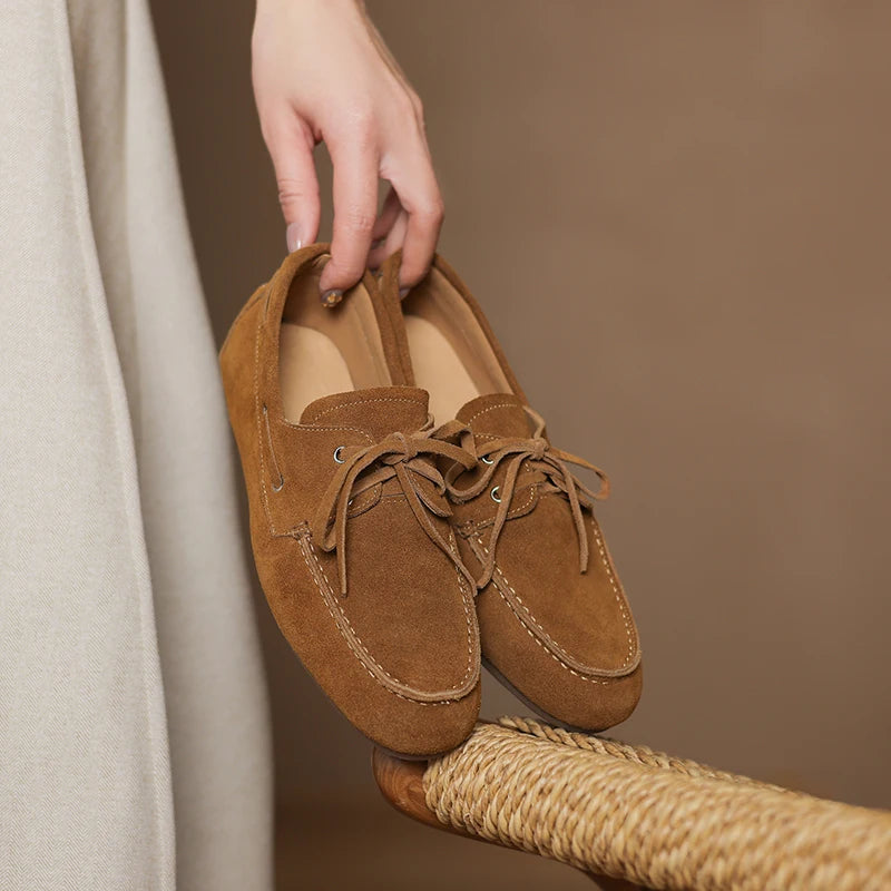 Women's Vintage Suede Leather Loafers