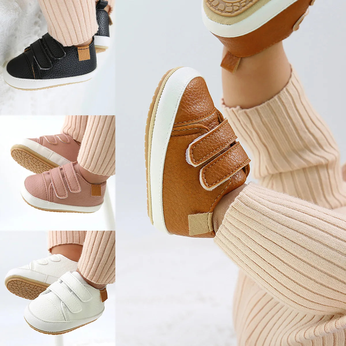 Baby Soft Soled PU Walking Shoes