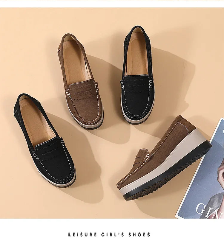 Women's Plus Size Wedge Loafers