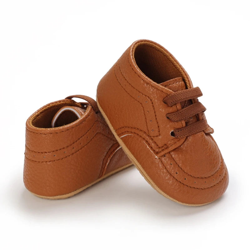 Baby Retro PU Leather First Walkers