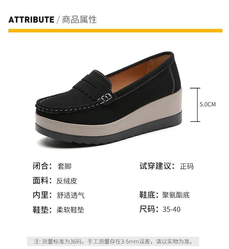 Women's Plus Size Wedge Loafers