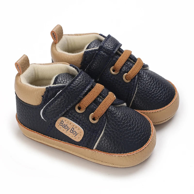 Baby Retro PU Leather First Walkers