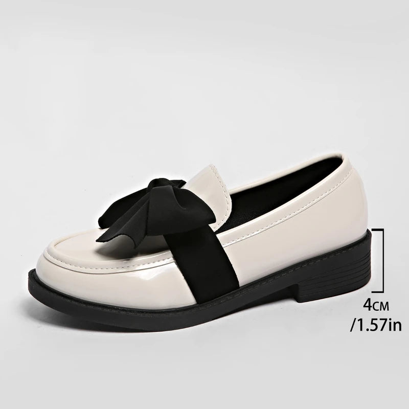 Women's Patent Leather Bow Loafers