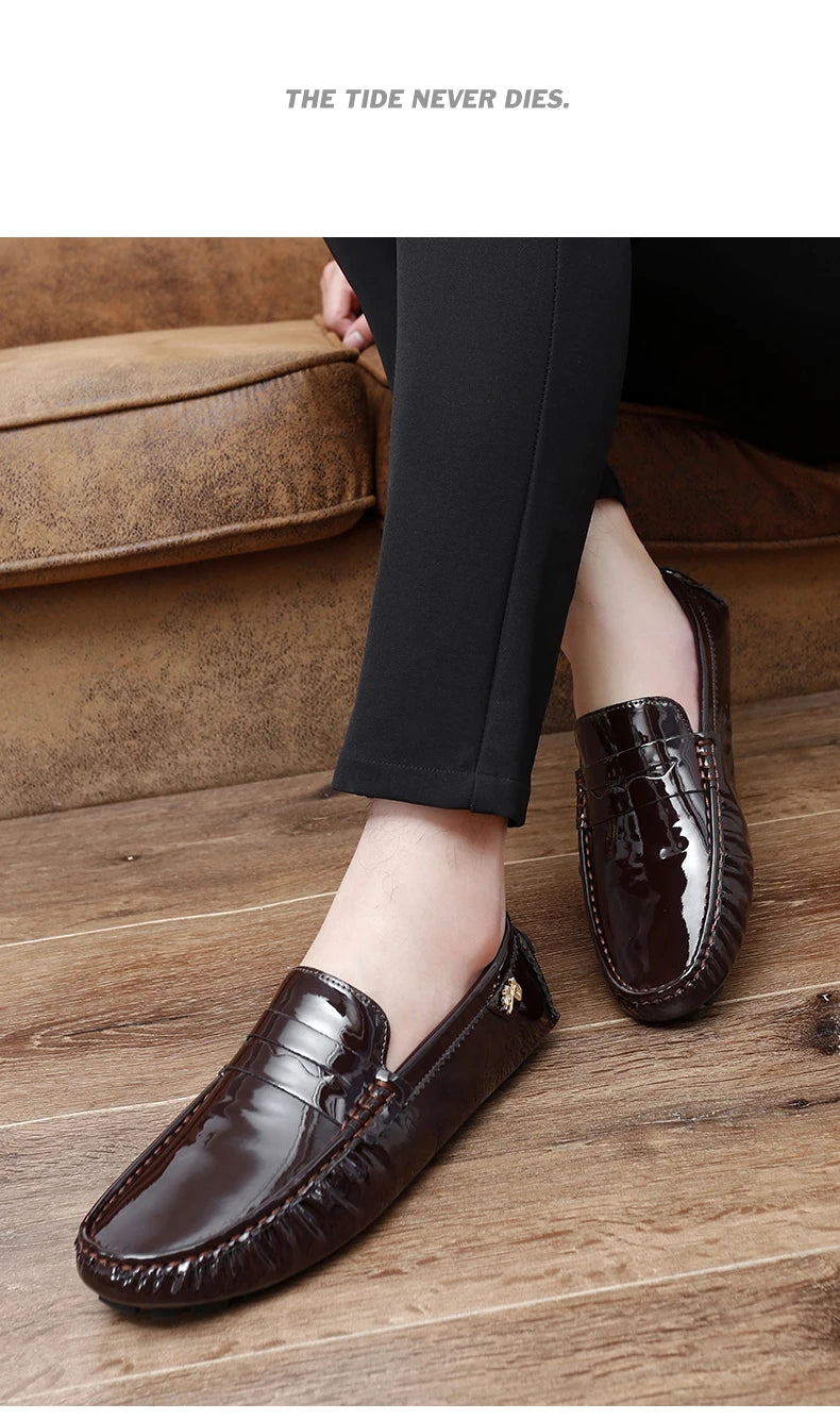 Women's Patent Leather Slip-On Loafers