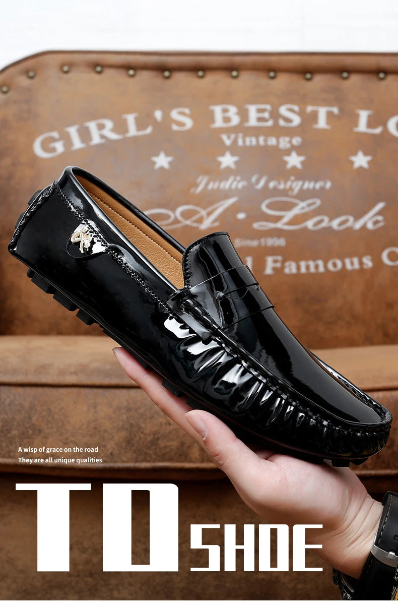 Women's Patent Leather Slip-On Loafers