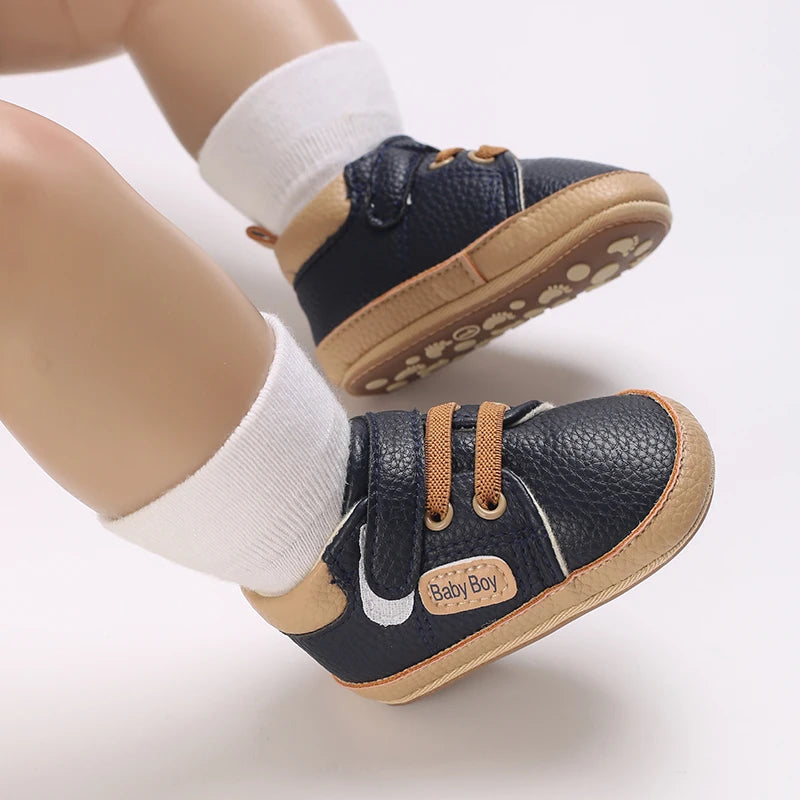 Baby Retro PU Leather First Walkers