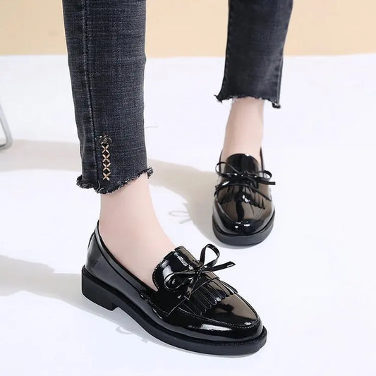 Women's Butterfly Knot Tassel Loafers