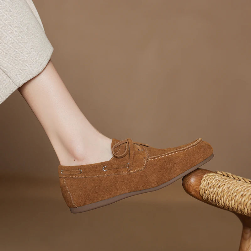Women's Vintage Suede Leather Loafers