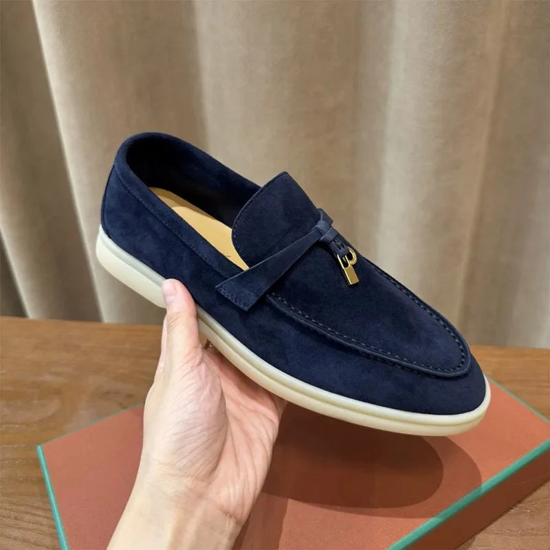 Women's Leather Tassel Slip-On Loafers