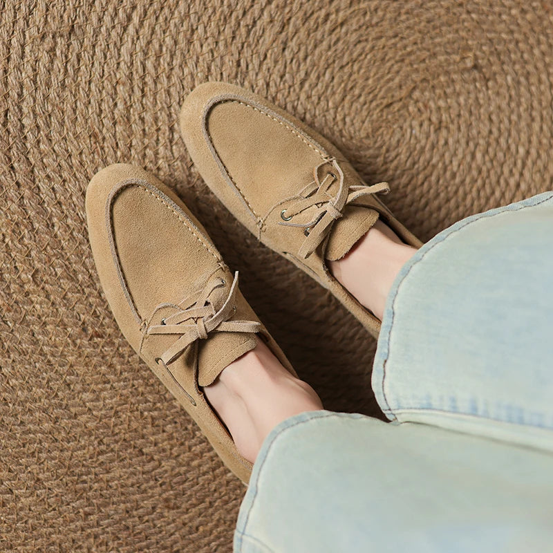 Women's Vintage Suede Leather Loafers