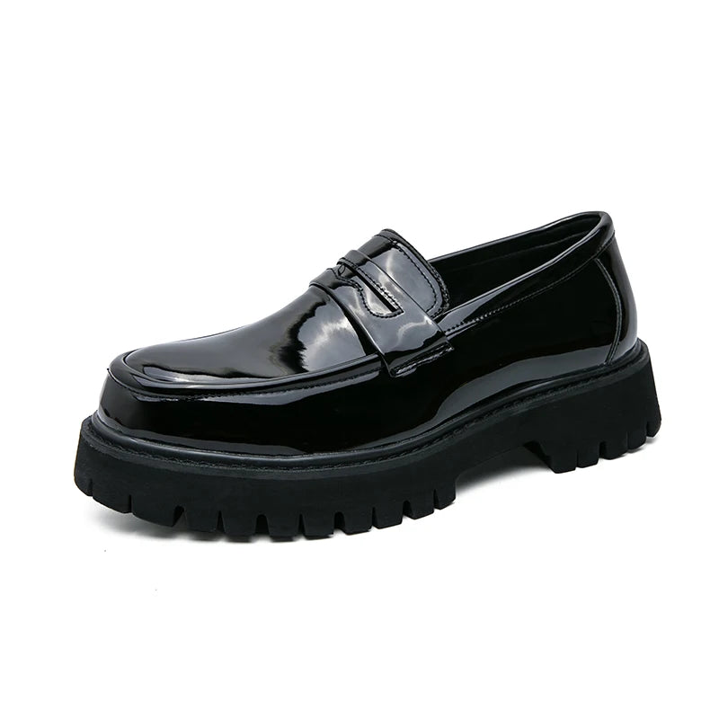 Women's Black Platform Wedding Loafers