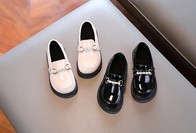 Girls' British Style Wedding Loafers