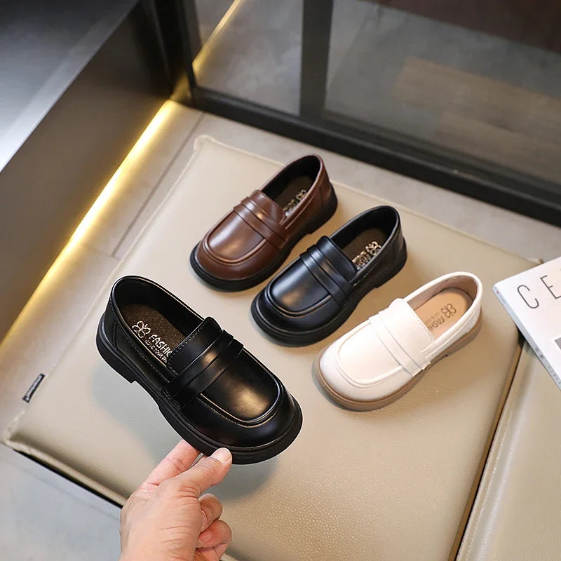 Girls' Round Toe Party Loafers