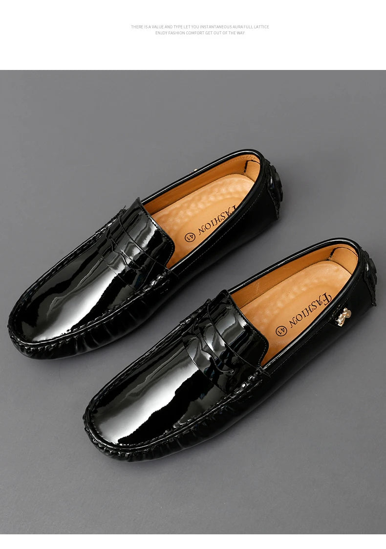 Women's Patent Leather Slip-On Loafers