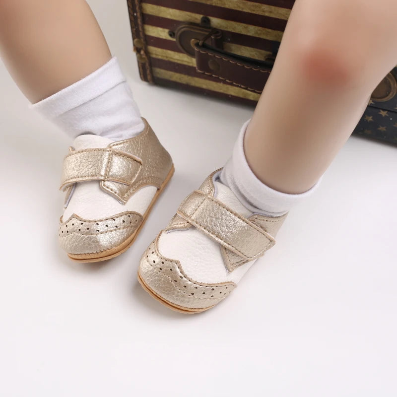Baby Retro PU Leather First Walkers