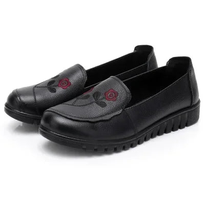 Women's Black Soft Sole Comfort Loafers