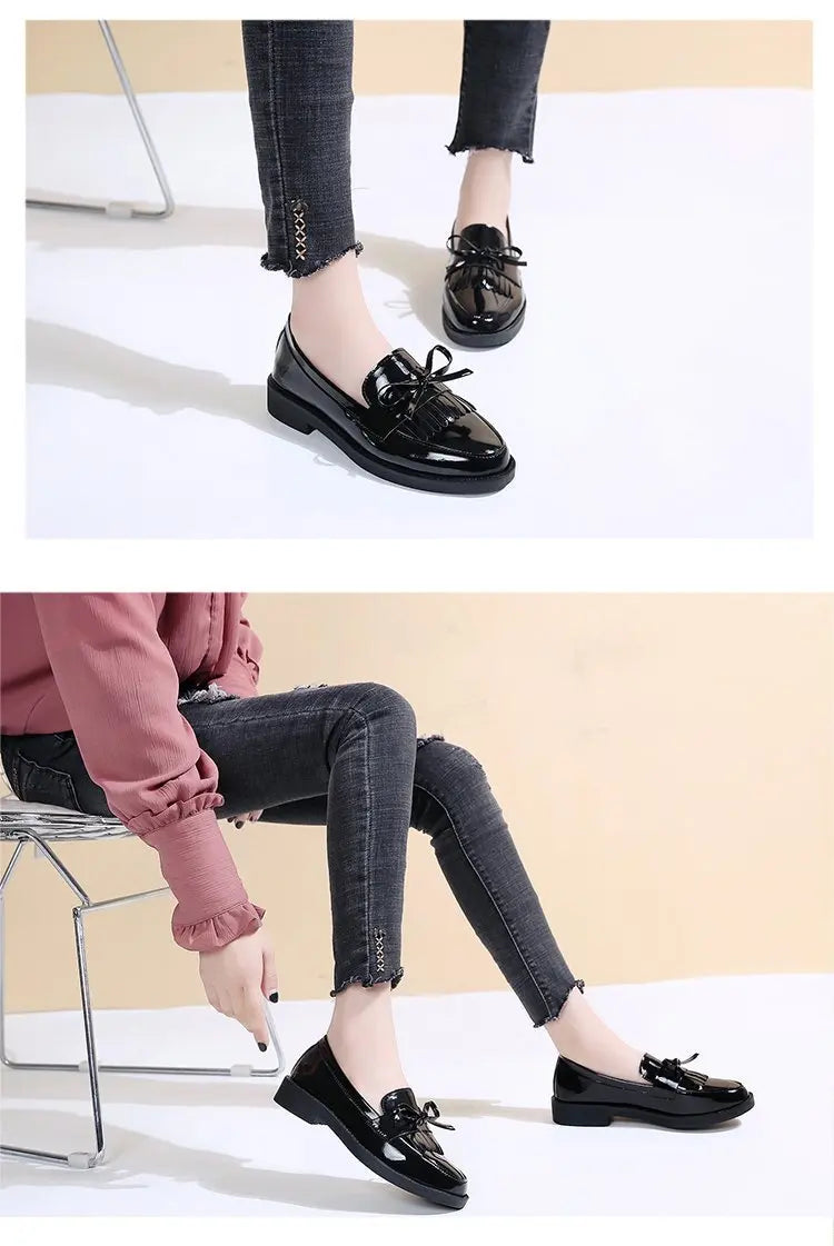 Women's Butterfly Knot Tassel Loafers