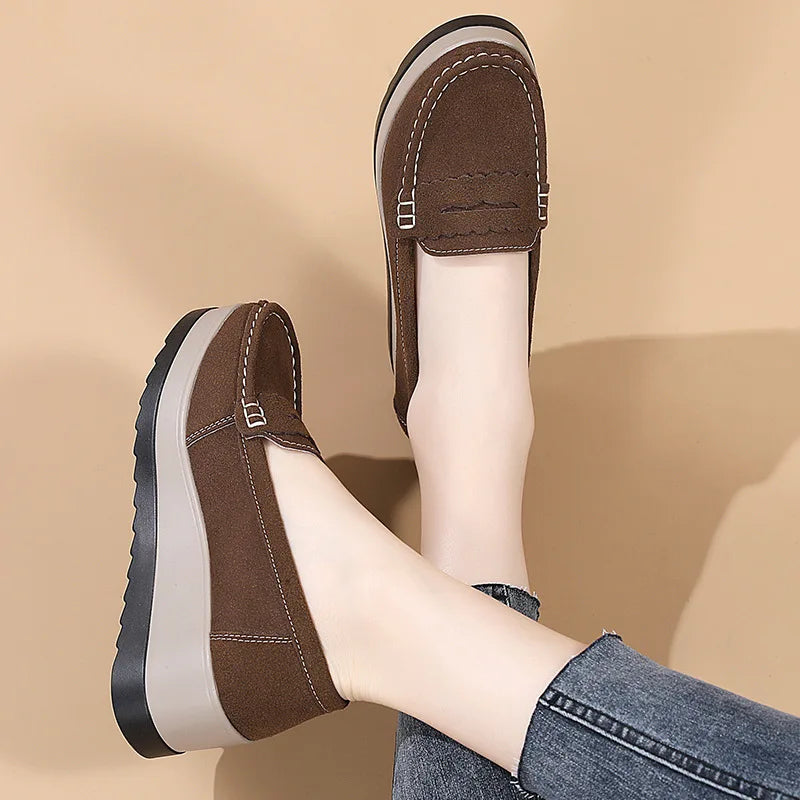 Women's Plus Size Wedge Loafers