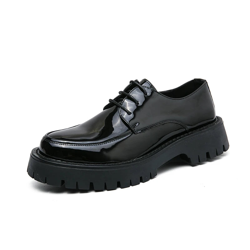 Women's Black Platform Wedding Loafers